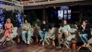 Annie Gonzalez, La’Ron Hines, and Sidney Raz joined U.S. Representative Jimmy Gomez (D-CA) in a panel discussion on the power of creators in this 2024 election